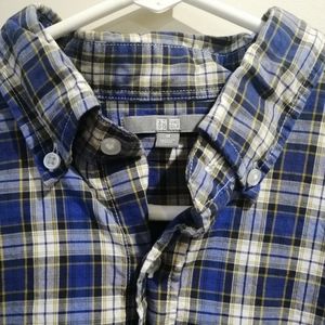 Uniqlo Button Down Casual Dress Shirt Medium Blue